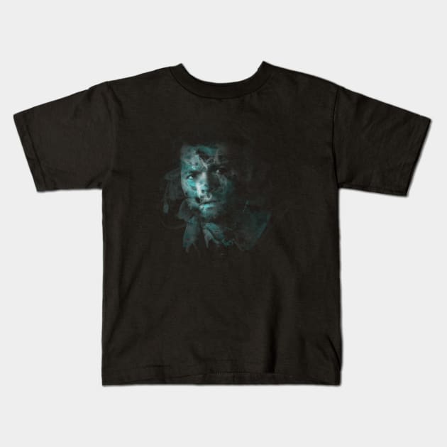 Splatter Castiel Kids T-Shirt by Redtide